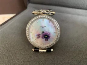 Bovet Amadeo Fleurier 39mm "Pansy" Ladies Watch in 18K White Gold.