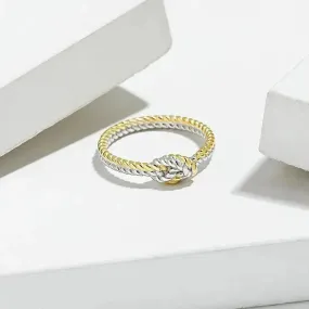 Braid Buckle Ring Female Simple