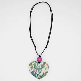 Cactus Heart Pendant Necklace