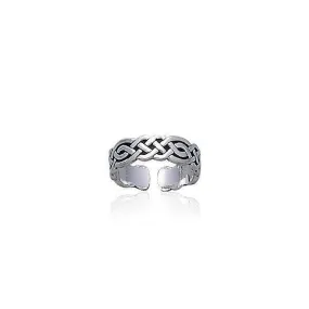 Celtic Knotwork Sterling Silver Toe Ring TR606