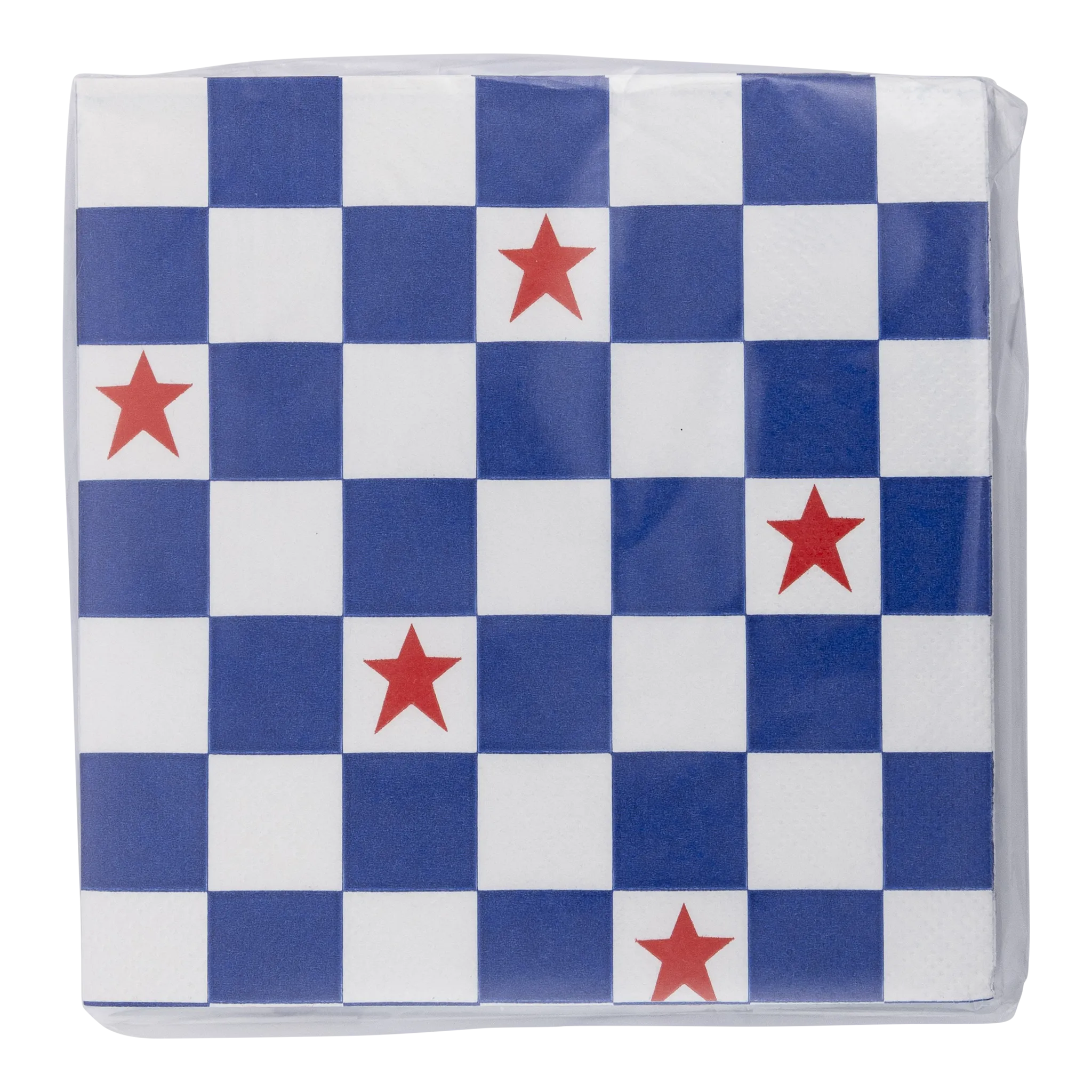 Checks Paper Cocktail Napkin
