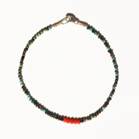 Chrysocolla   Coral Bracelet No.53