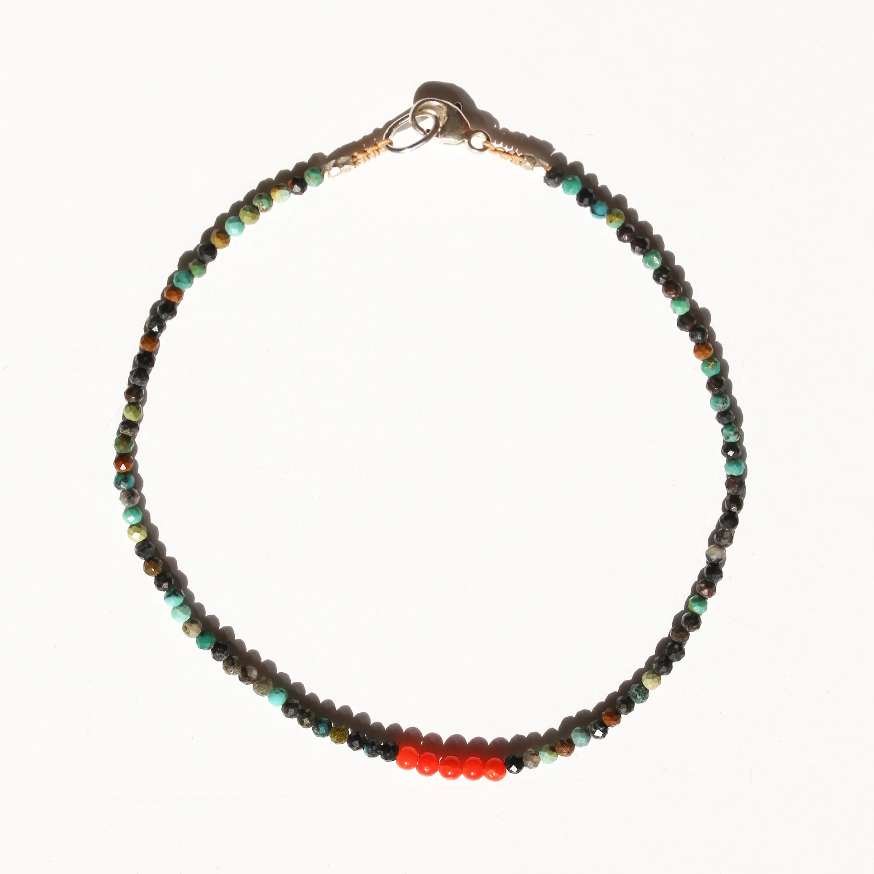 Chrysocolla   Coral Bracelet No.53