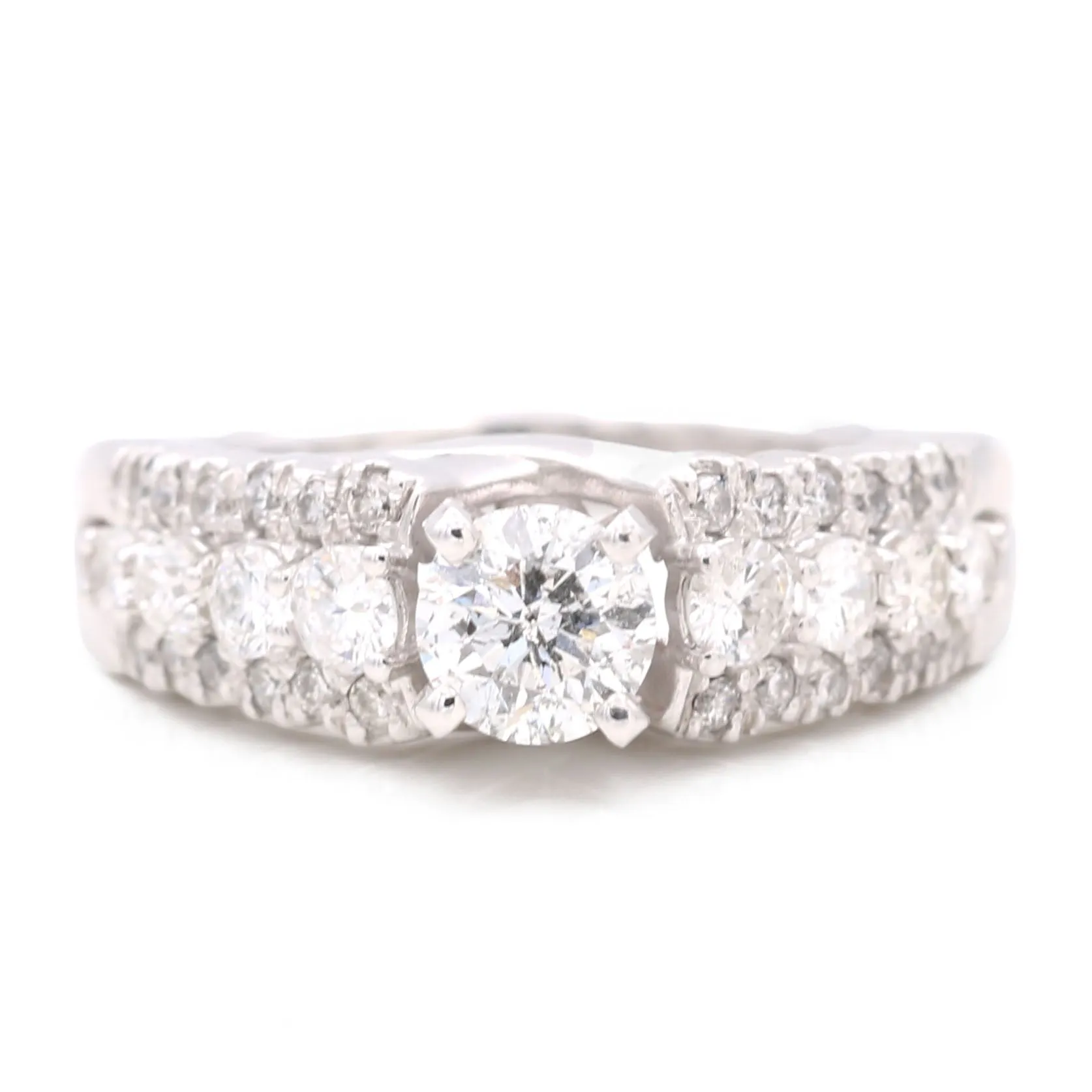 Cocktail Ring in 14K White Gold