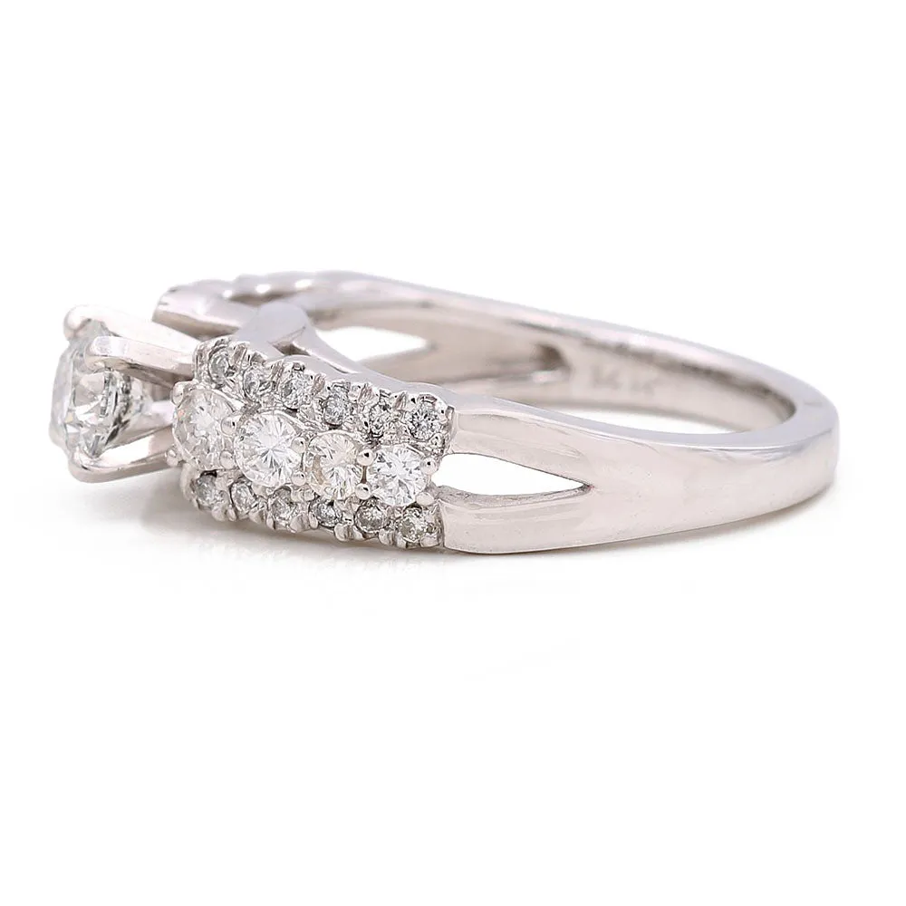 Cocktail Ring in 14K White Gold