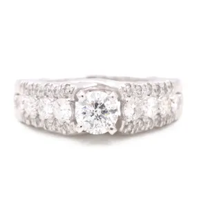 Cocktail Ring in 14K White Gold