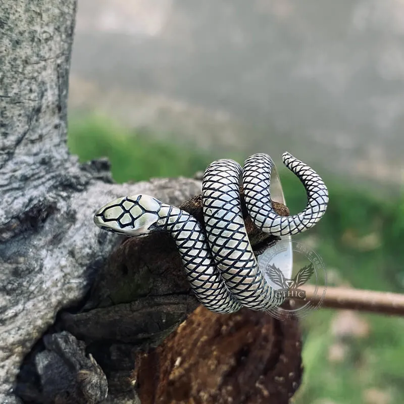 Coiled Snake Sterling Silver Ring