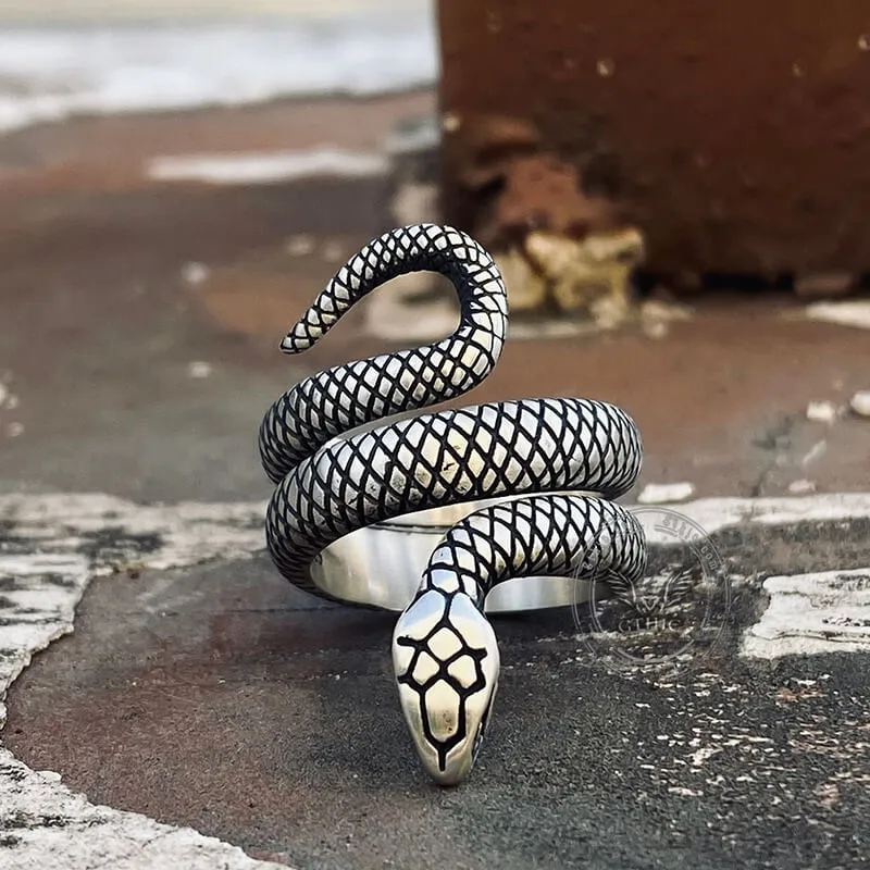 Coiled Snake Sterling Silver Ring