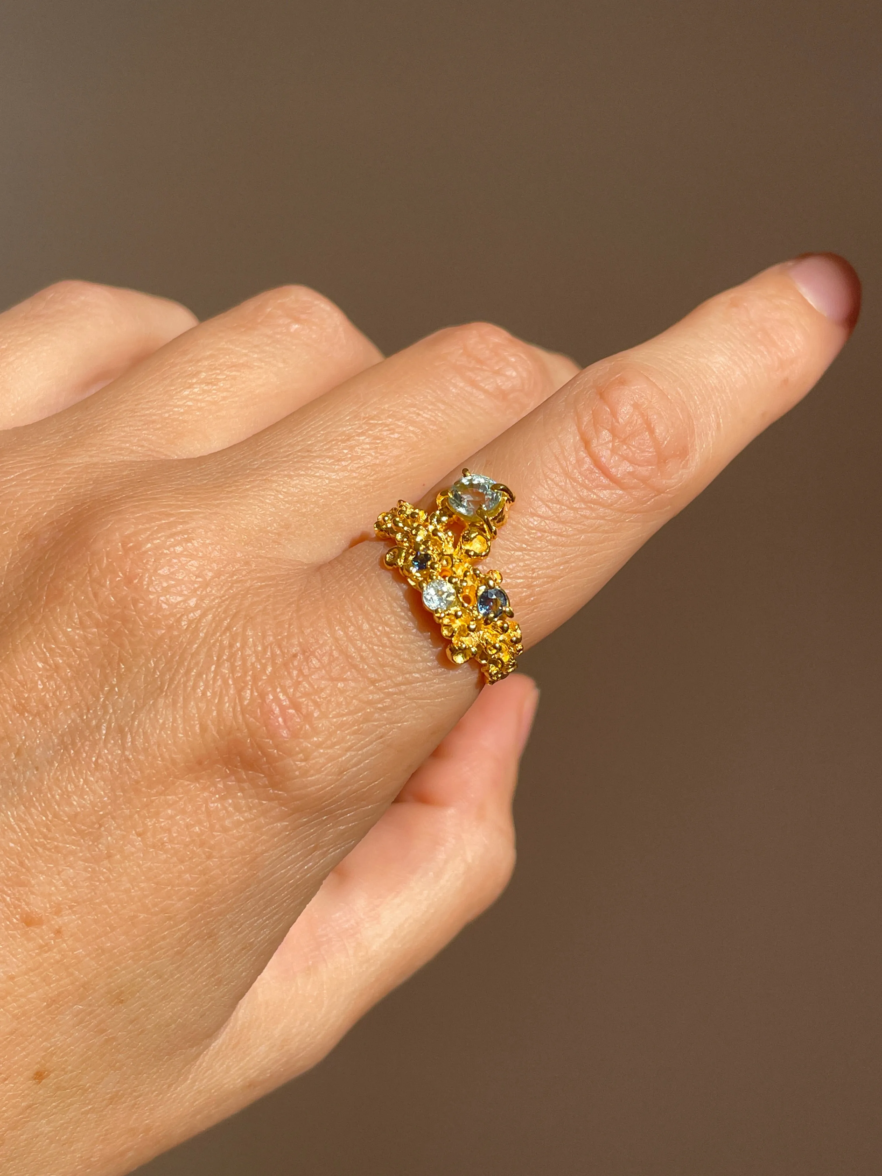 Coral Ring Gold # 7 | Size 7.5