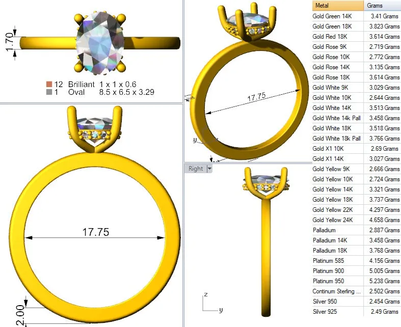 Cubic Zirconia Engagement Ring- Customer Designed Style 7929