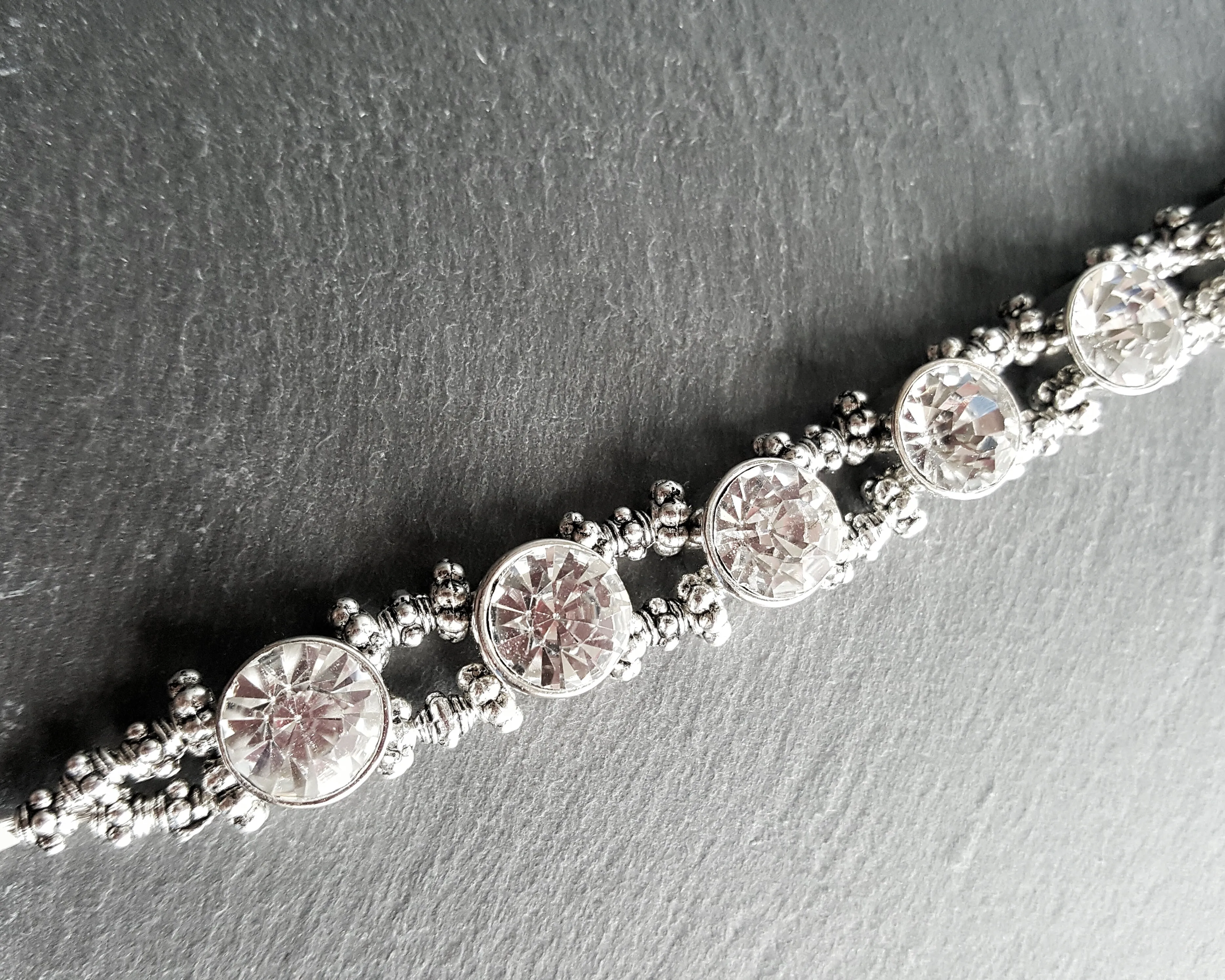 Elegant Rhinestone Cocktail Bracelet Bridal Fantasy Jewelry