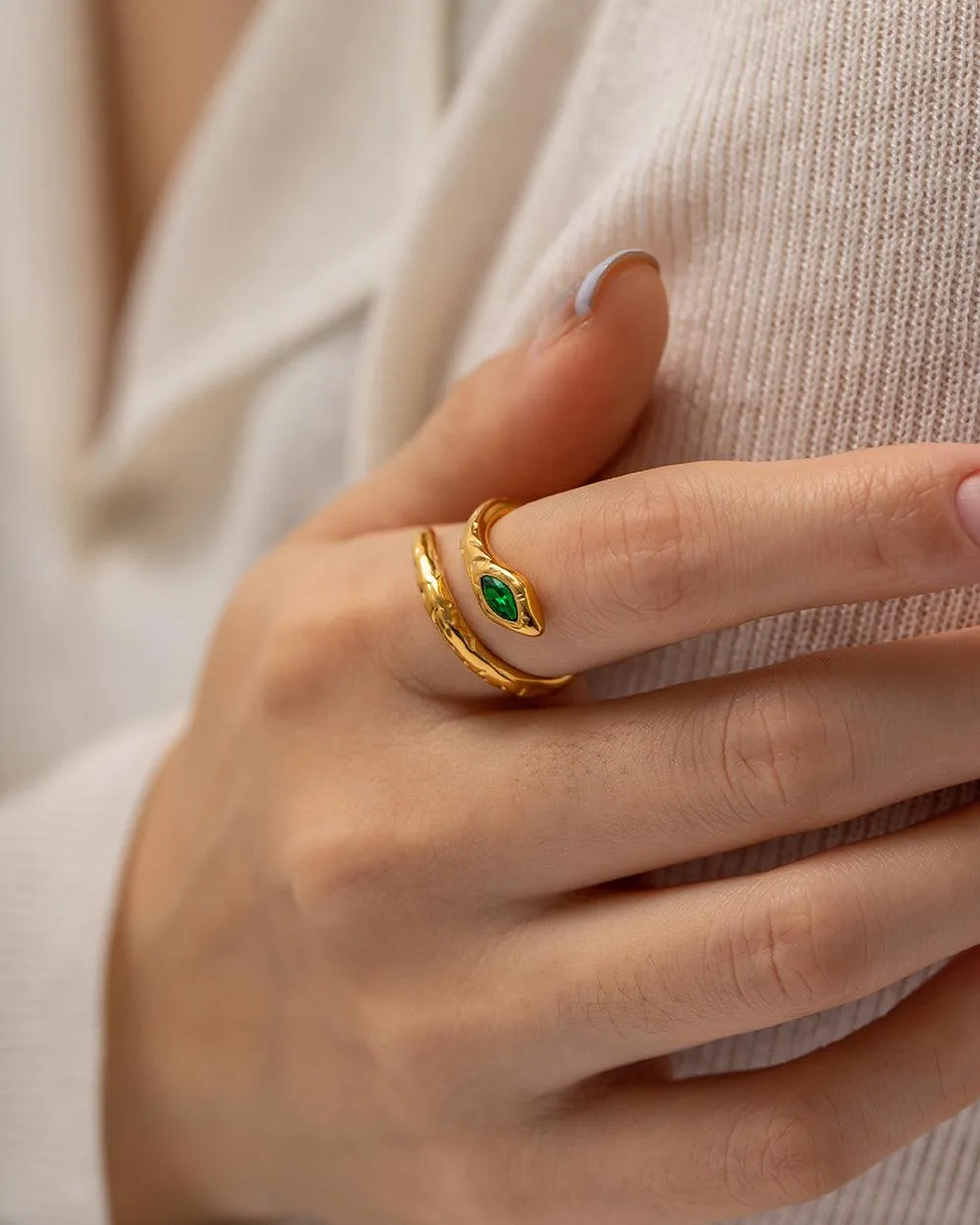 Ella Snake Resizable Ring