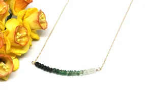 Emerald Ombré Bar Necklace