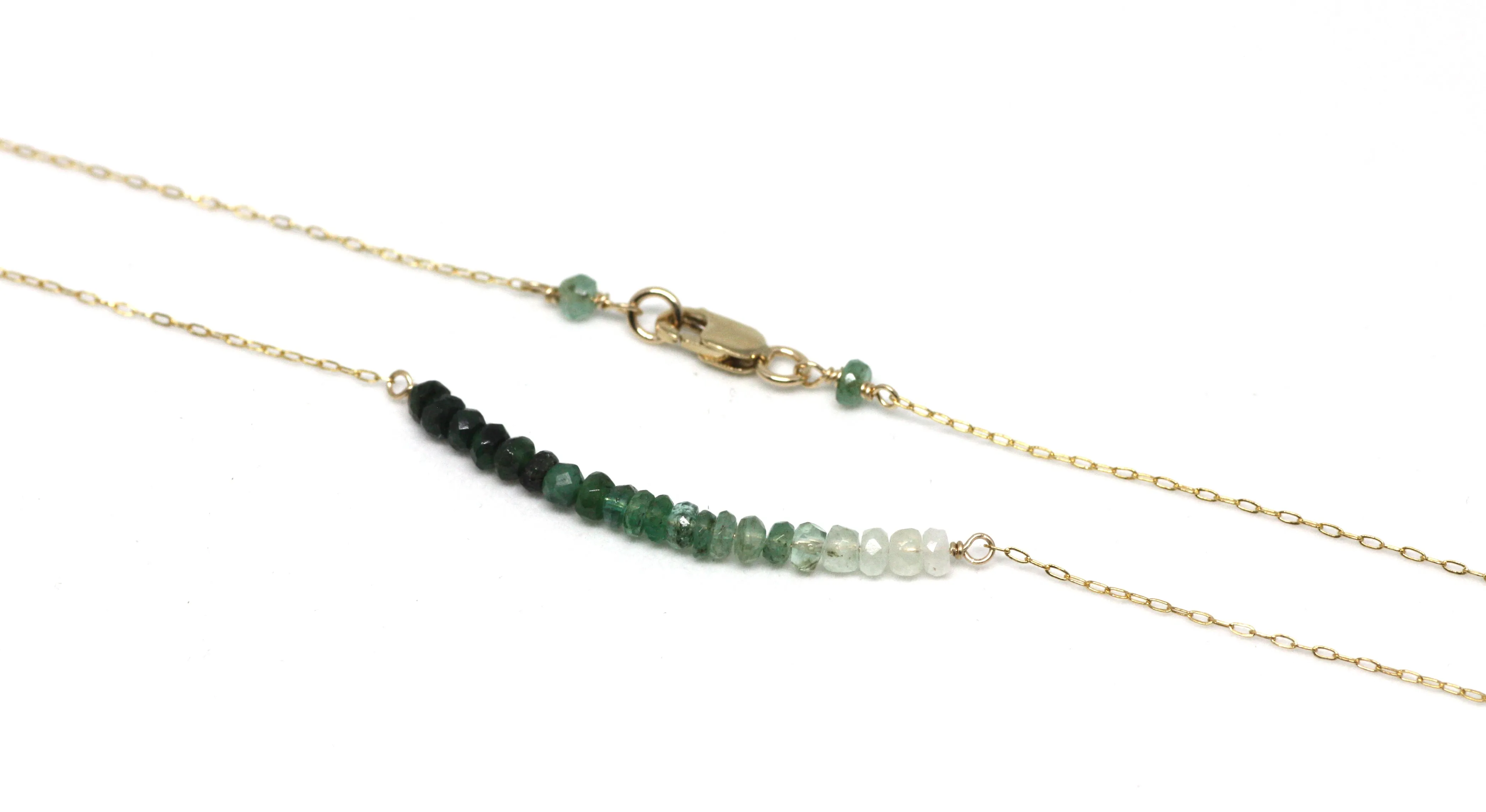 Emerald Ombré Bar Necklace