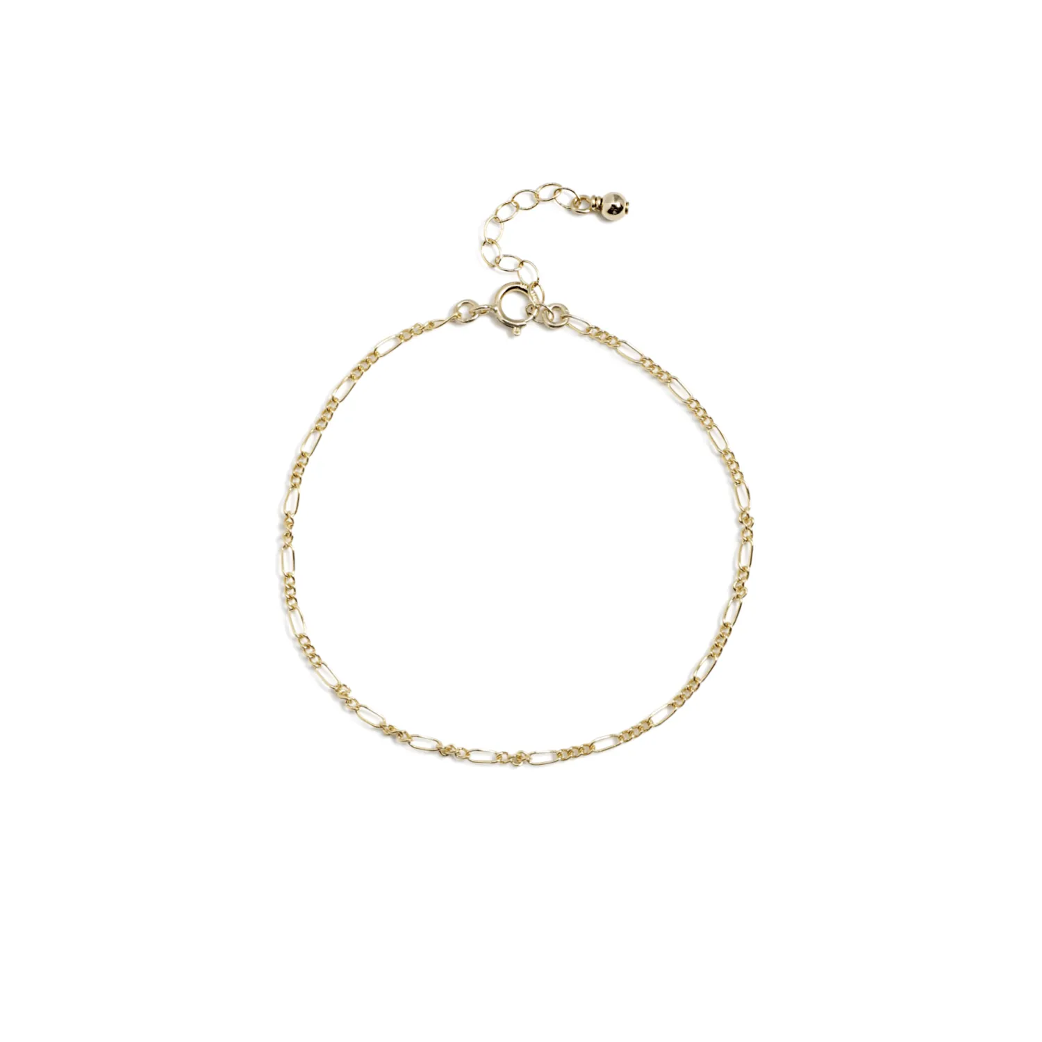 Figaro Chain Bracelet - 14k Gold