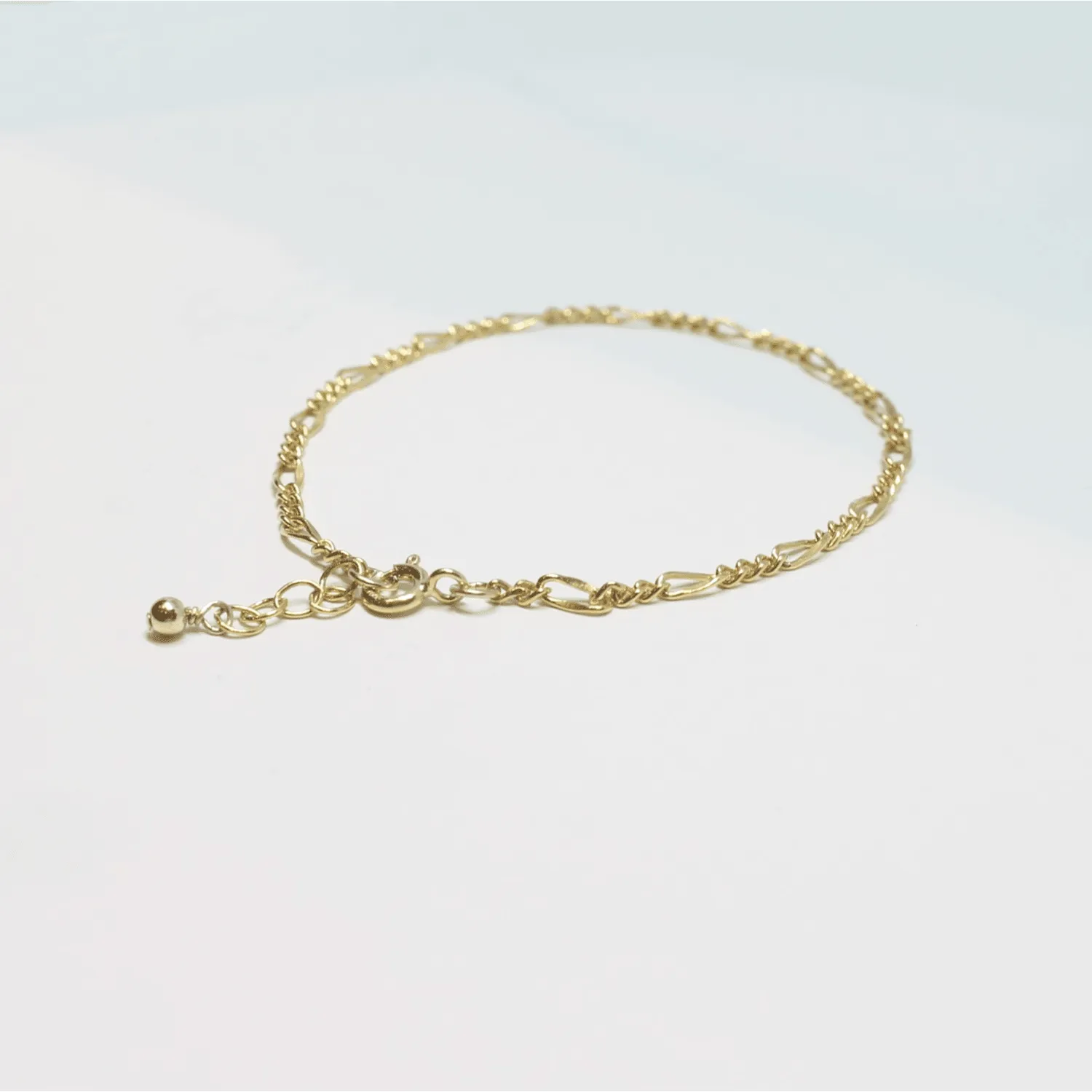 Figaro Chain Bracelet - 14k Gold