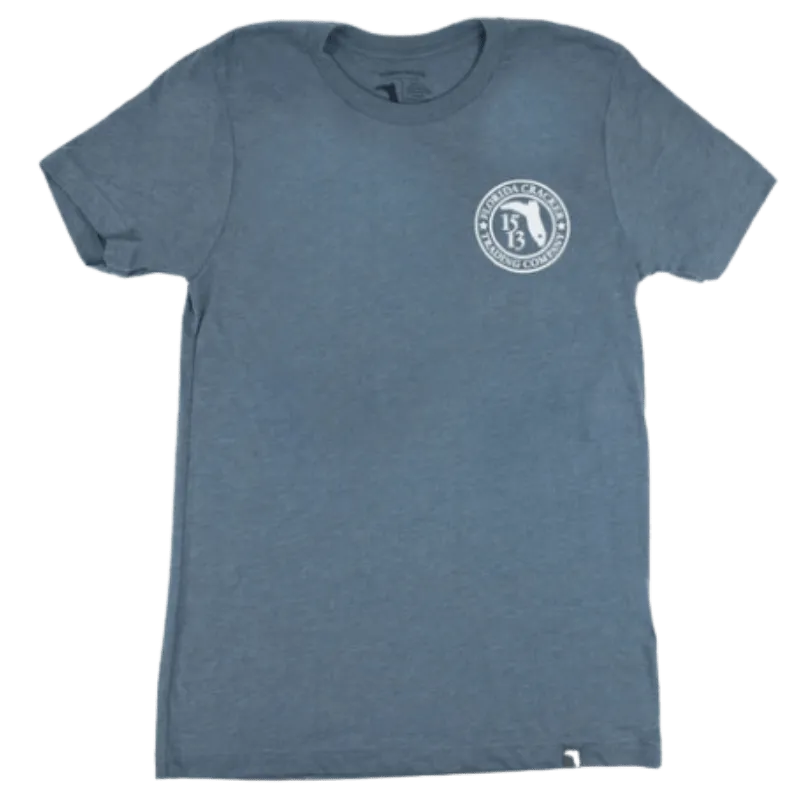 Florida Cracker Trading Co. Men's Blue Propellar Boot Short Sleeve T-Shirt