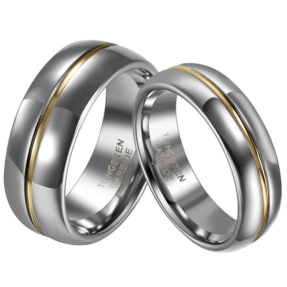 Funki Buys | Rings | Wedding Band | Unisex Tungsten Ring 1 Pc