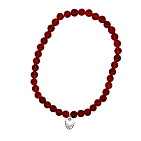 Gemstone Stretchie Baby Lucky Bracelet - Silver
