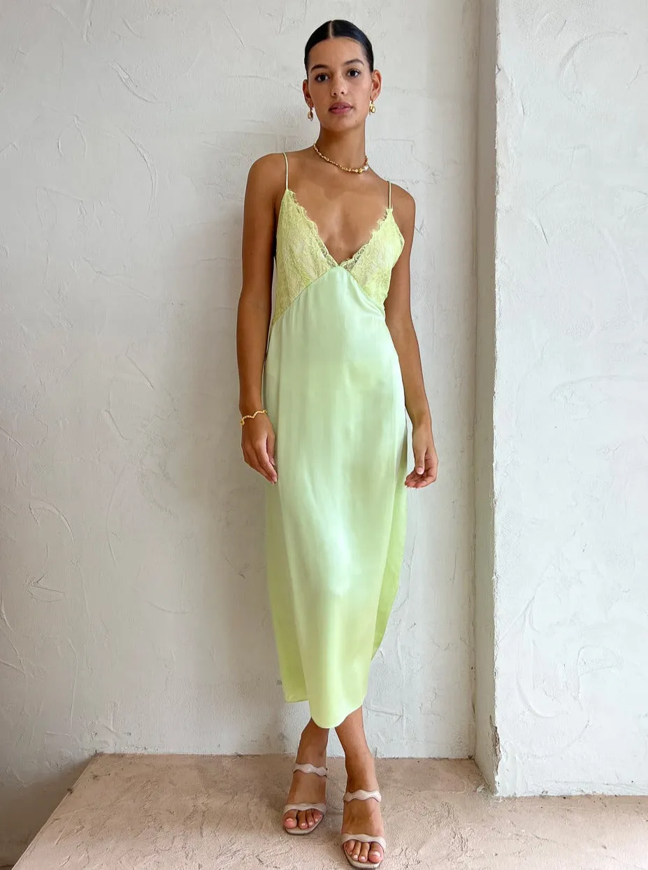 Ginia Desire Dress in Pure Lime