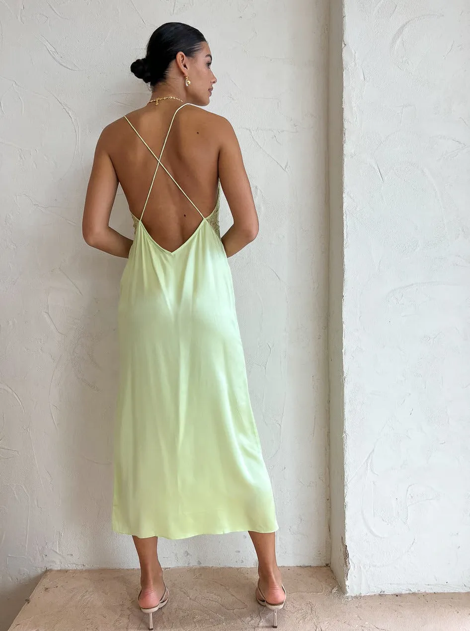 Ginia Desire Dress in Pure Lime