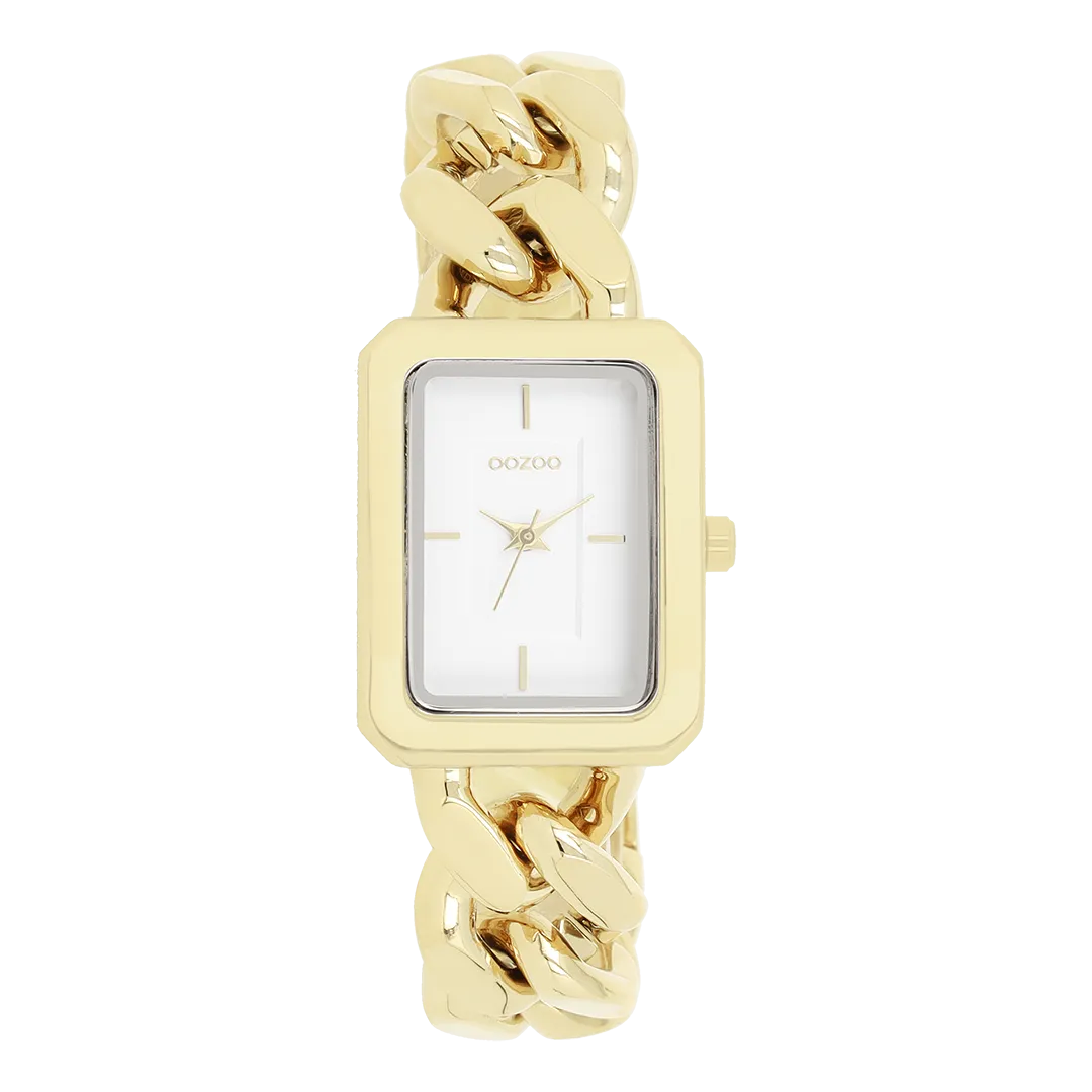 Gold coloured OOZOO watch with gold coloured chain bracelet - C11272