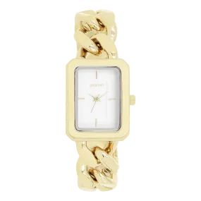 Gold coloured OOZOO watch with gold coloured chain bracelet - C11272