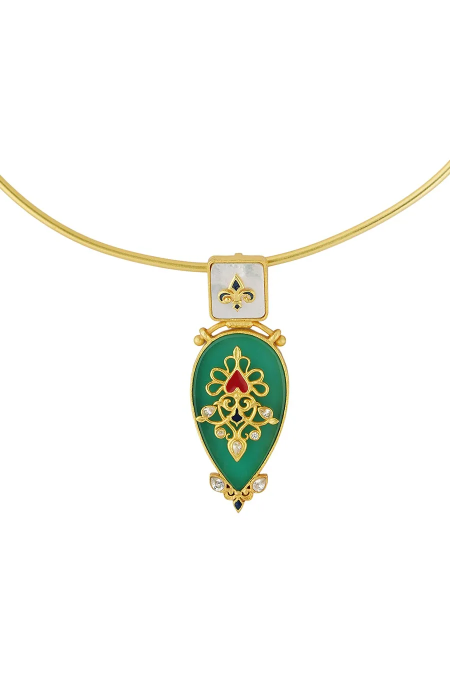 Grandma's Treasure Gold Plated Collar Necklace