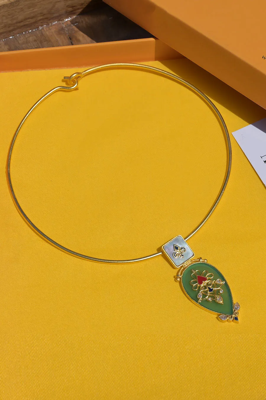 Grandma's Treasure Gold Plated Collar Necklace