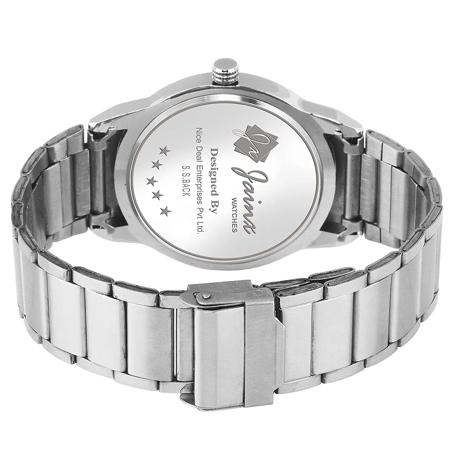 Green Dial Stainless Steel Strap Analog Watch - For Men JM7138