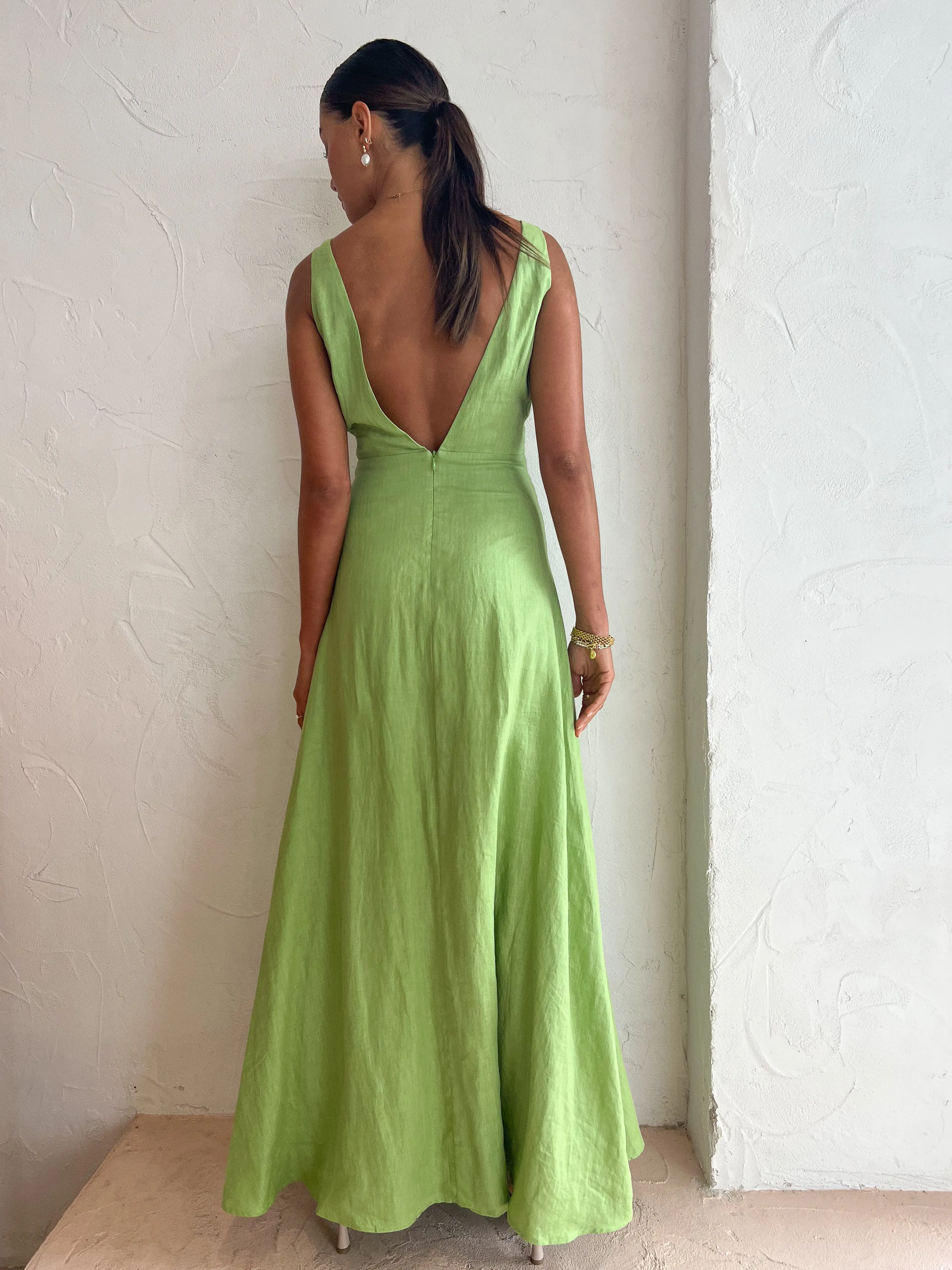 Issy Blue Skies Dress in Apple