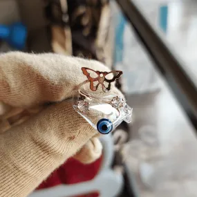 Jewelestia Mystic Evil Eye Gold Color Ring