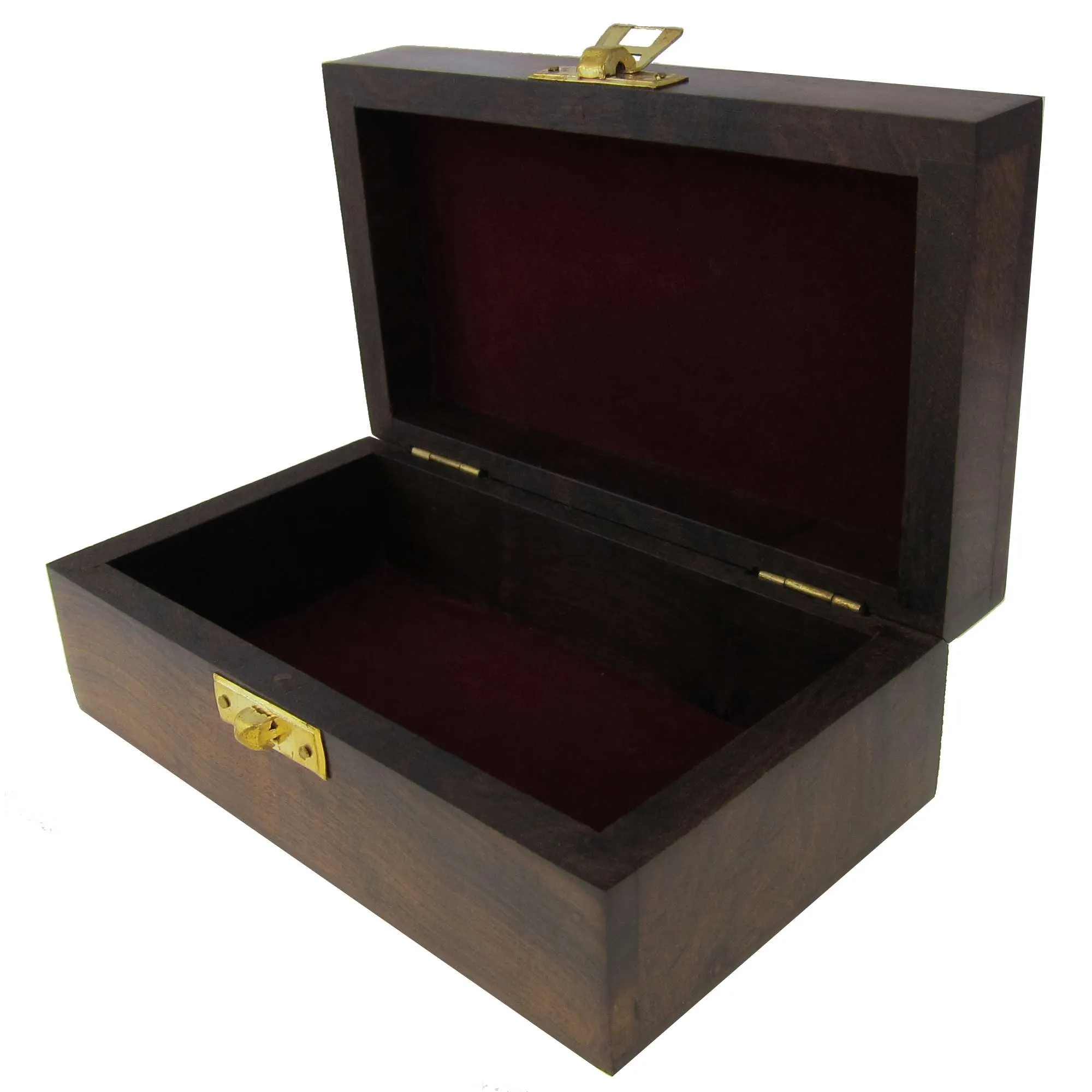 Jewelry Box in Wood Islamic Art Handmade Inlay and Carving 6x3.3x2.25 Inches