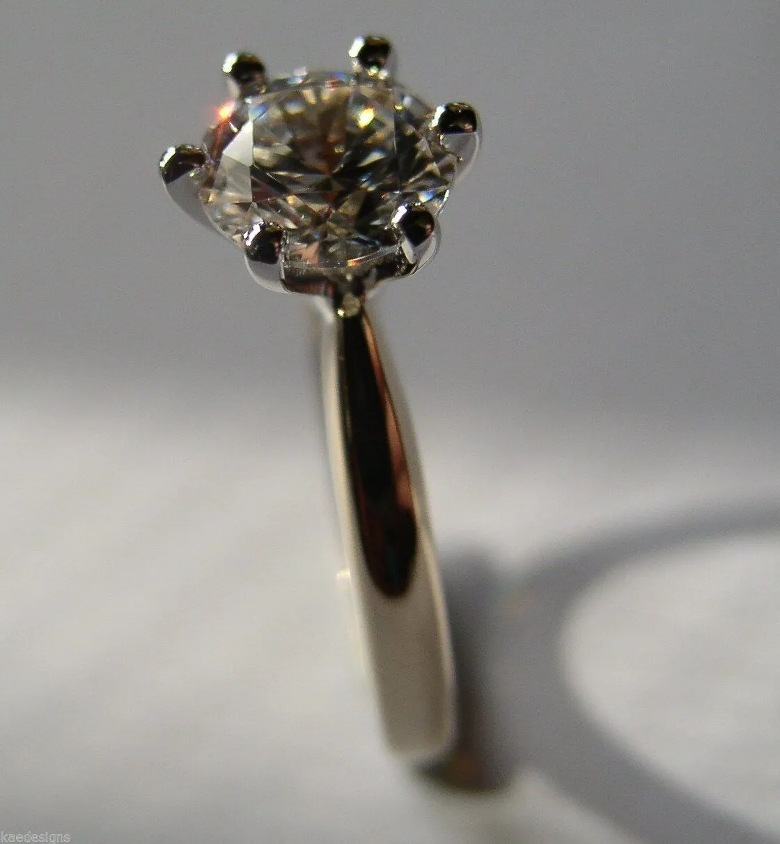 Kaedesigns, Genuine 9ct Solid Yellow Gold   White Gold setting Ring