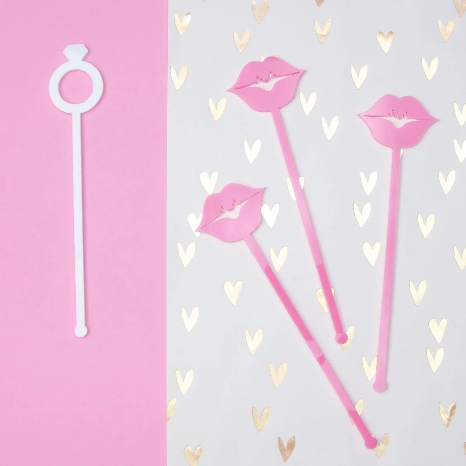 Kisses & Mrs. Cocktail Stirrers (15 Pack)