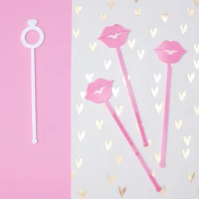 Kisses & Mrs. Cocktail Stirrers (15 Pack)