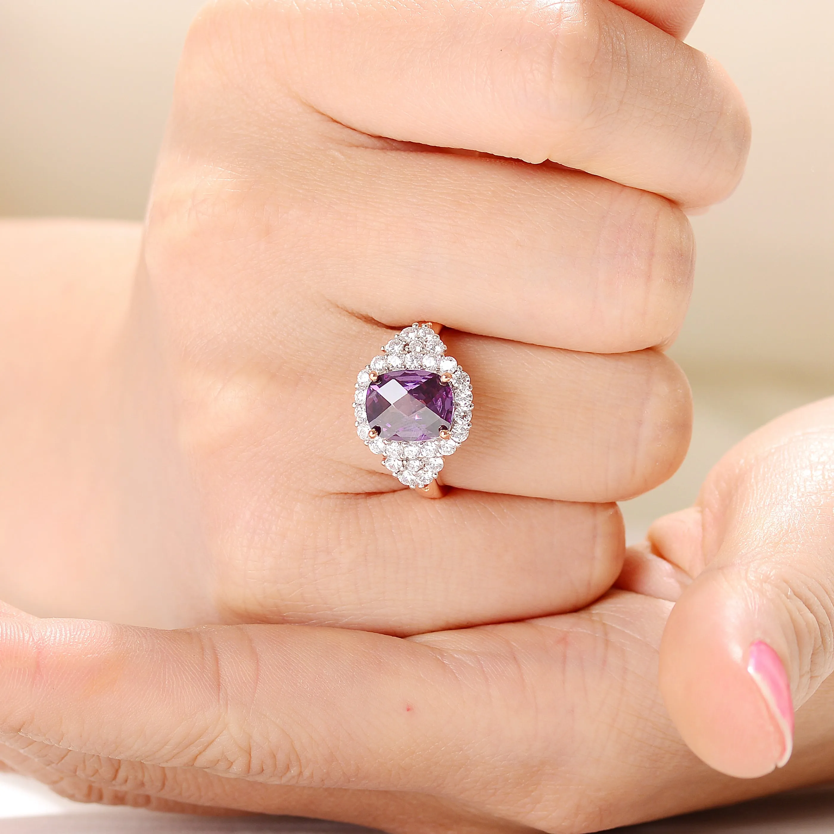La Scène Amethyst Cocktail Ring