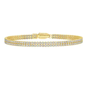 Lab Grown Diamond Two-Row Line Bracelet