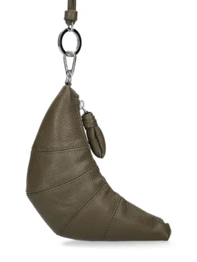 Lemaire   Croissant coin necklace leather purse 