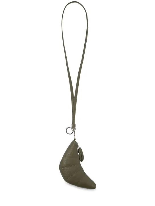 Lemaire   Croissant coin necklace leather purse 