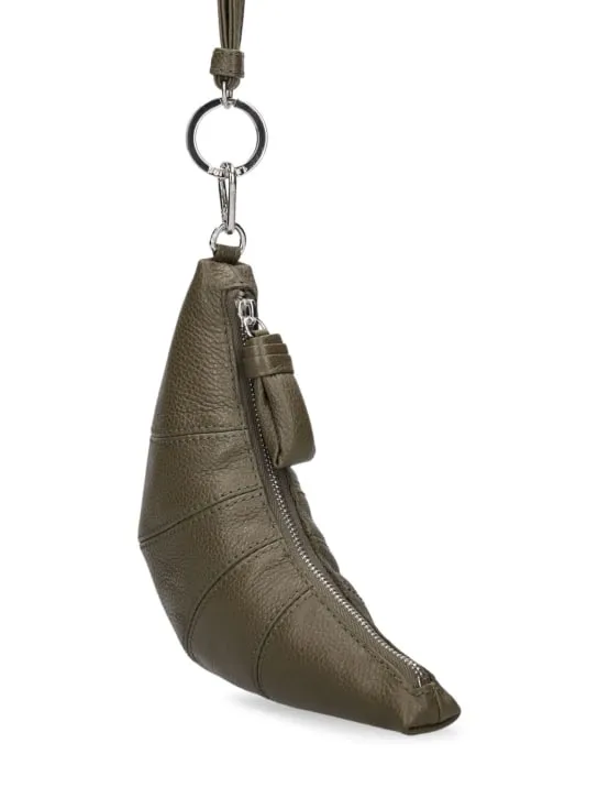 Lemaire   Croissant coin necklace leather purse 