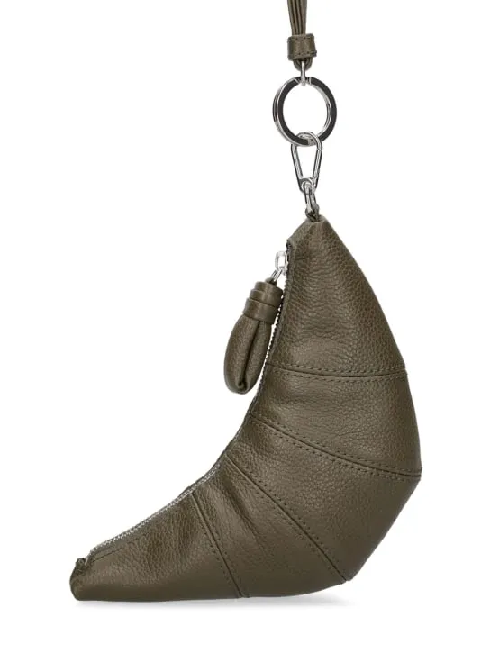 Lemaire   Croissant coin necklace leather purse 