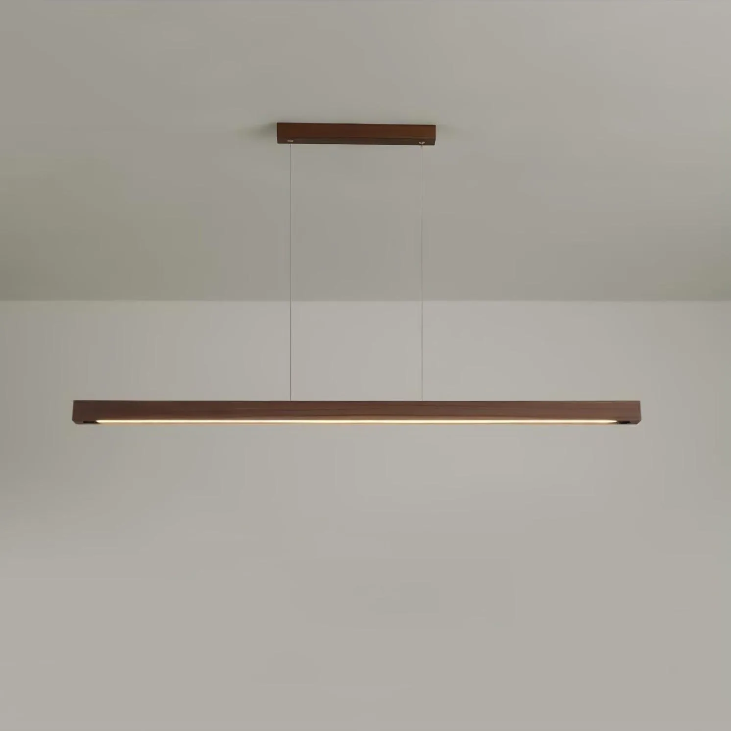 Linear Wooden Pendant Light