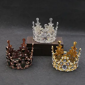 Little Crown Boy Girl Birthday Party Doll Cake Topper Full Round Crown