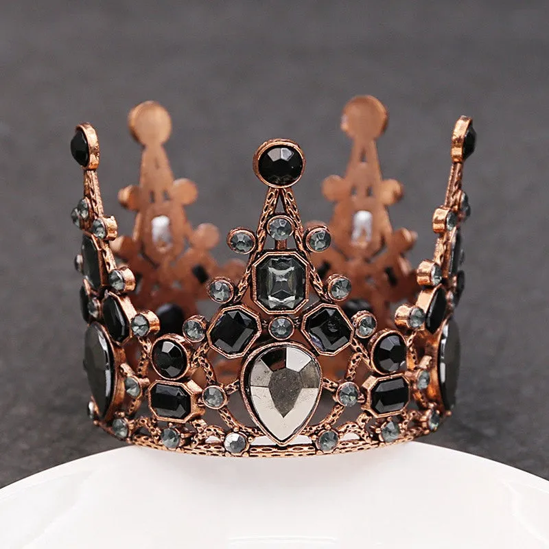 Little Crown Boy Girl Birthday Party Doll Cake Topper Full Round Crown