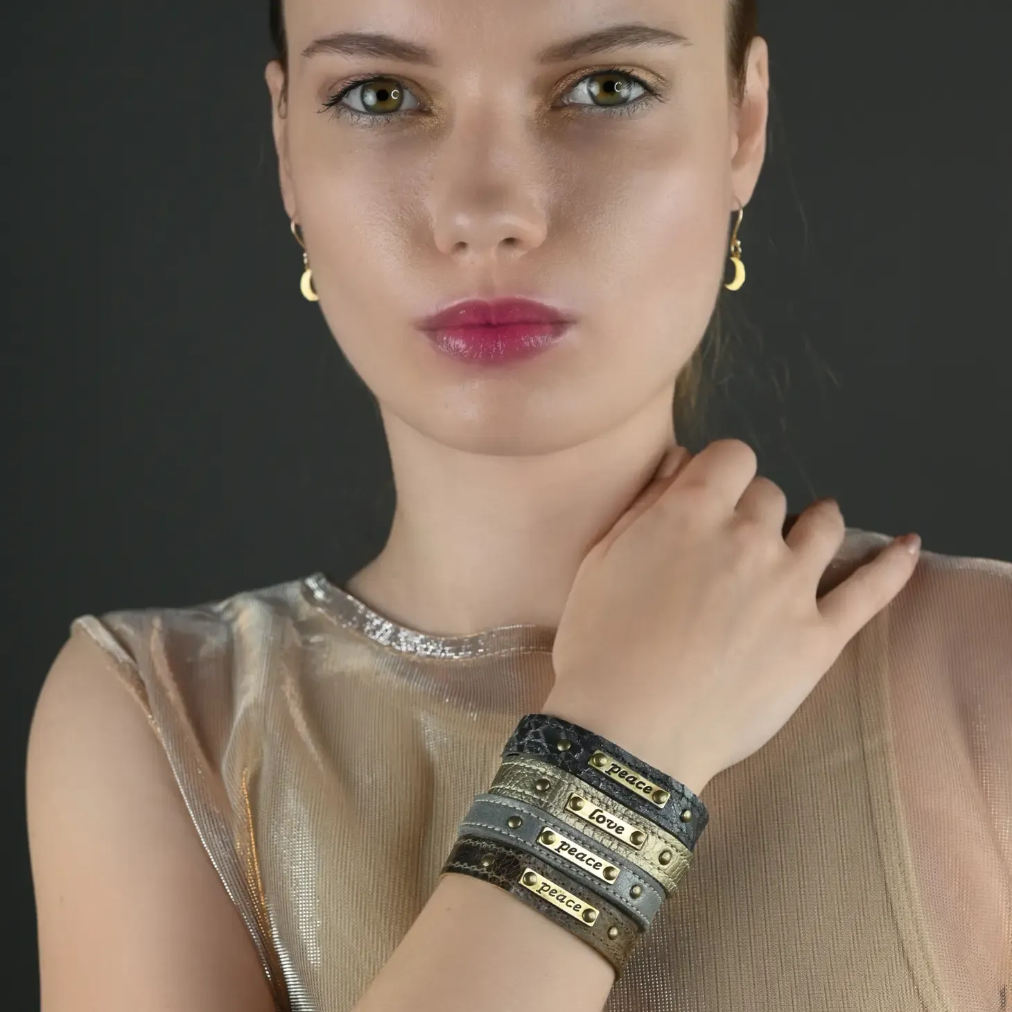 Love Leather Cuff Stacker