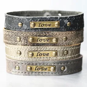 Love Leather Cuff Stacker