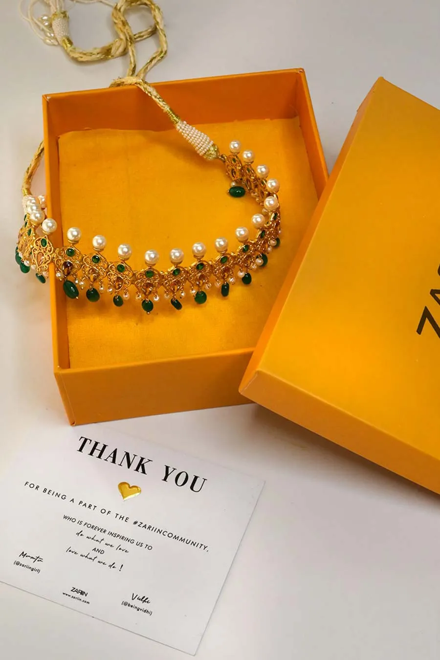 Meherunisa Gold Plated Choker Necklace
