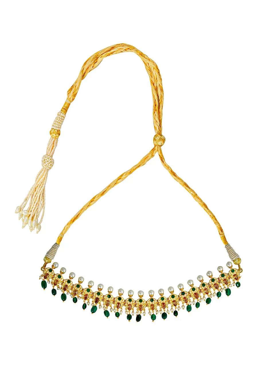 Meherunisa Gold Plated Choker Necklace