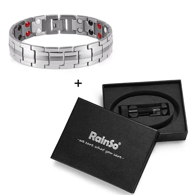 Men's Healing Magnetic Titanium Bio Energy Bracelet